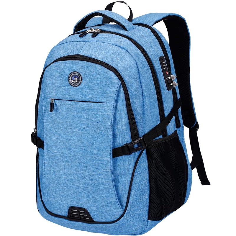 SHRRADOO Travel Laptop Backpack  Business Anti Theft Slim Durable Laptops Backpack with USB Charging Port  College High School Computer Bag Gift for Men Women Fits 17 Inch Notebook - Image 1